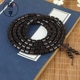 Shuo Heng Ebony Xô Bracelet Nam và nữ 108 Chuyển hạt Thời trang Mân côi Seiko Gỗ đàn hương tím Nhà máy hàng loạt - Vòng đeo tay Clasp đá thạch anh tóc vàng Vòng đeo tay Clasp