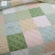 Sợi màu Hàn Quốc mục vụ quilting bởi giường đơn bao gồm ba bộ điều hòa không khí quilt mùa hè bông màu xanh lá cây bốn mảnh Trải giường