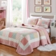 Sợi màu Hàn Quốc mục vụ quilting bởi giường đơn bao gồm ba bộ điều hòa không khí quilt mùa hè bông màu xanh lá cây bốn mảnh tấm trải giường Trải giường