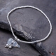 S925 sterling bạc vòng chân nữ chalcedony tự nhiên Palăng chuông chân dây thời trang nhân vật đơn giản chân dây xích - Vòng chân vòng đeo chân nữ Vòng chân