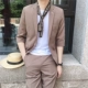 Mùa hè Hàn Quốc thường phù hợp với tay áo áo khoác người Anh gió người đàn ông đẹp trai Hàn Quốc mỏng nhỏ phù hợp với xu hướng thiết lập