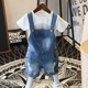 Quần áo trẻ em mới 2019 quần short trẻ em nhỏ quần bé trai quần bé gái denim bib bé quần hoang dã giản dị - Quần jean quần bé trai nhung dày Quần jean