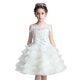 Cô gái đám cưới fluffy màu trắng trẻ em sinh nhật váy công chúa váy hoa cô gái đàn piano trang phục mùa hè 2018 mới thời trang cho bé Váy trẻ em