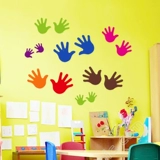 Клейкий детский милый отпечаток рук для детского сада, наклейка на стену