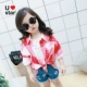 Cô gái mùa hè quần áo chống nắng 2018 mới của Hàn Quốc phiên bản của áo khoác nữ trẻ em mùa hè ngoài trời phù hợp với nữ bé quần áo chống nắng