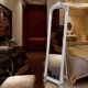Gương phong cách châu Âu Gương toàn thân gương sàn phòng khách phòng ngủ di chuyển chạm khắc công chúa sang trọng lắp gương nữ - Gương Gương