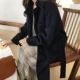 Giải phóng mặt bằng [ELINASEA] phiên bản Hàn Quốc hoang dã tự chế của vành đai đơn ngực ve áo sau khi chia tay áo dài nữ X Trung bình và dài Coat