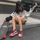 New ins siêu giày lửa Hàn Quốc ulzzang giày thể thao nữ Harajuku hoang dã đường phố bắn cao để giúp giày thường Giày cao gót