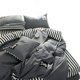 Bộ đồ giường bốn mảnh bông cotton bầu không khí thời trang đơn giản hiện đại chăn Bắc Âu cá tính đồng bằng giường đôi duy nhất Bộ đồ giường bốn mảnh