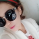 Bài hát Hui Qiao với đoạn kính mát nữ thời trang hipsters hoang dã 2018 mô hình ngôi sao Hàn Quốc phiên bản của khuôn mặt tròn đơn giản và thoải mái kính mát Kính râm