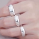 Nhẫn bạc 999 nguyên chất bạc nguyên chất bóng loáng đôi nam nữ một cặp nhẫn miệng ông già nhẫn ánh sáng nhẫn
