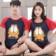 2 bộ giá couple đồ ngủ phụ nữ mùa hè cotton ngắn tay Hàn Quốc phiên bản của dễ thương phần mỏng nam lỏng của nhà dịch vụ phù hợp với mùa hè đồ pijama nam Cặp đôi