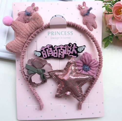 Аксессуар для волос, заколка для волос с бантиком, ободок, резинка для волос, комплект, картхолдер, упаковка, аксессуары, в корейском стиле