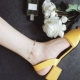 Thời trang hàn quốc nhỏ tươi MAY MẮN giọt nước khoan hoang dã may mắn mạ 18 K rose gold vòng chân trang sức nữ