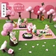 New Japan Zakka decole Sakura Tea Party Cherry Blossom Sanmao Cat Office Trang trí máy tính để bàn cây trang trí trong nhà Trang trí nội thất