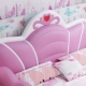 Artifact Giường giường trẻ em gái Giường ngủ nhỏ giường công chúa giường đơn 1,5m giường với một hàng rào phim hoạt hình màu hồng - Giường Giường