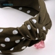Hàn Quốc mới đơn giản vải sóng chấm hoa nút thắt nút headband băng đô mũ trùm đầu rộng vành phụ kiện tóc phụ nữ - Phụ kiện tóc kẹp càng cua hàn quốc Phụ kiện tóc