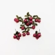 925 Bạc Kim Phụ Kiện Đồng Cổ Điển Đúc Cranberry Tự Nhiên Ngọc Trai Nước Ngọt Cổ Điển Brooch Flower Stud Earring Set