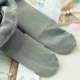 Quần dày Nhật Bản cộng với nhung nhẹ màu xám quần lửng mùa thu và mùa đông là đôi tất mỏng màu xám khói nữ gầy