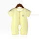 Bé onesies mùa hè cotton siêu mỏng nam bé mở tập tin nữ sơ sinh romper quần áo tay áo ngắn 01 tuổi sleepsuit trẻ em Áo liền quần