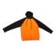 Orange hoodie khâu đơn giản làm trắng của phụ nữ trùm đầu lỏng dài tay áo bông áo len