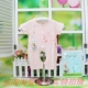 Hai mảnh của thân thiện với trái tim Beibei mở ngắn tay romper một mảnh quần áo bé cotton mùa hè đào t-shirt bộ quần áo liền thân cho bé Áo liền quần