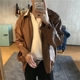 NAM homemade 80 của retro áo khoác da Leslie Cheung của áo khoác da văn học cổ điển cũ áo khoác nam Quần áo lông thú