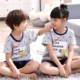 Cha mẹ và con đồ ngủ bông gia đình ba miệng bốn mùa hè ngắn- tay chàng trai và cô gái Hàn Quốc mẹ và con trai phim hoạt hình phù hợp với gia đình