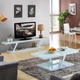 Kính cường lực bàn cà phê tủ TV đặt kết hợp nội thất phòng khách hiện đại tối giản thời trang căn hộ nhỏ sơn mẫu giường gỗ đẹp Bộ đồ nội thất