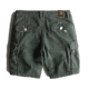 Mùa hè yếm đa túi nam rửa quần short phong cách Mỹ retro grain pattern dệt quần H2-3 Quần làm việc