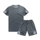 Chạy thể thao phù hợp với nam giới mùa hè tập thể dục ngắn tay T-Shirt năm điểm quần short lỏng khô nhanh kích thước lớn mặc giản dị hai