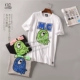 Hàn quốc phiên bản của bông phim hoạt hình in ngắn tay T-Shirt nữ mùa hè đồ ngủ cardigan phù hợp với dịch vụ nhà nightdress