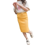 Трикотажная детская осенняя длинная юбка для девочек, 2019, с акцентом на бедрах