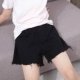 Cô gái trắng quần short denim mỏng mùa hè thủy triều trẻ em 2018 mới Hàn Quốc phiên bản của cậu bé lớn bông đen nóng quần Quần jean