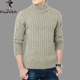 Chim gõ kiến ​​áo len nam thanh niên áo len dày cashmere áo len nam nửa cao cổ áo thun ấm đáy đan áo sơ mi thủy triều Áo len