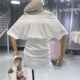Hàn Quốc phiên bản của từ vai eo nếp gấp tie Một từ váy nữ 2018 mùa hè mới ngắn tay cao eo slim dress