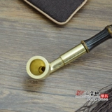 Традиционная сухой дым пакет сигарета горшок с пурпурным бамбуком агат ртушка старый сигаретный ведро, медная горшка ручной работы в стиле сухой сигарет бамбуко