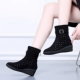 Mùa xuân và mùa hè phụ nữ Hàn Quốc rỗng net khởi động của phụ nữ duy nhất khởi động breathable ngắn khởi động lỗ giày thường nêm mát khởi động trẻ em giày giày boot nữ cổ thấp đế bằng Giày ống