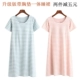 Mùa hè bông phương thức vành đai ngực pad nightdress đồ ngủ ngắn tay áo miễn phí áo ngực mỏng phần lỏng kích thước lớn nhà váy nữ