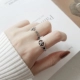 S925 sterling bạc ngón tay nhẫn nữ hipster tối giản kết hợp với chuỗi ngọc mở vòng trang sức Hàn Quốc nhan kim cuong Nhẫn