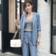 Linen phù hợp với phù hợp với nữ Hàn Quốc ladies hương thơm nhỏ chic nhỏ phù hợp với áo khoác chín quần gió Anh hai mảnh phù hợp với bộ vest nữ quần ngắn Business Suit