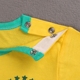 Bé onesies mở tập tin mỏng đồng phục bóng đá cotton áo mùa hè bé nam mùa hè 2018 World Cup jersey Áo liền quần