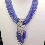 Ожерелье, браслет, аксессуары, 24 карат, микроинкрустация, инкрустировано бриллиантами, DIY, серебро 925 пробы