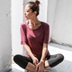 La Nikar Thể Thao T-Shirt của Phụ Nữ Nhanh Chóng làm khô Chạy Thở Đào Tạo Tập Thể Dục Mặc Lỏng Ngắn Tay Áo Khiêu Vũ Yoga Top Áo phông thể thao