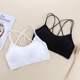 Sinh viên sling thư đen chữ thập ống top beauty vest thể thao đồ lót bọc ngực high school girl halter nhỏ sexy áo bra mặc với sơ mi Ống