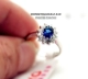 Công nương Diana nhỏ màu đỏ sapphire micro-set nhẫn nhẫn nữ pha lê kim cương zircon kim cương nhẫn cưới mô phỏng trận đấu - Nhẫn