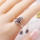 Ẩm thực châu Âu đề cập đến nhẫn nữ thủy triều chuyển cá tính nhẫn 貔貅 kim cương nổi tiếng theo phong cách gia đình nhẫn bạc giữa ngón tay giữa