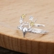 S925 sterling bạc rừng antler vòng Nhật Bản và Hàn Quốc tính khí thời trang nai sừng tấm vòng thủy triều người mở đuôi vòng vòng duy nhất quà tặng Nhẫn