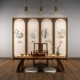Màn hình phong cách Trung Quốc vách ngăn gỗ rắn hiên phòng khách thời trang vải gấp màn hình nghiên cứu nhà hàng khách sạn màn hình khách sạn Meilan Zhuju - Màn hình / Cửa sổ