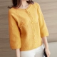 2018 Mùa Xuân và Mùa Thu Mới của Hàn Quốc Đèn Lồng Tay Áo Openwork Dệt Kim Lỏng Ngắn Tay Áo Cardigan Nhỏ Áo Len Áo Khoác Phụ Nữ áo khoác len nữ Cardigan